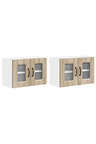 vidaxl Dulap de bucătărie Kalmar 2 pcs Stejar Sonoma 60 x 31 x 40 cm