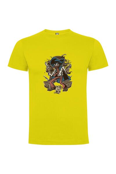 iLovePrints Pirate Skeleton Gunslinger Tshirt