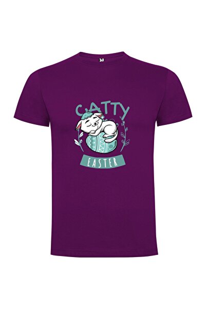 iLovePrints Easter Cat Bunny Design Tshirt