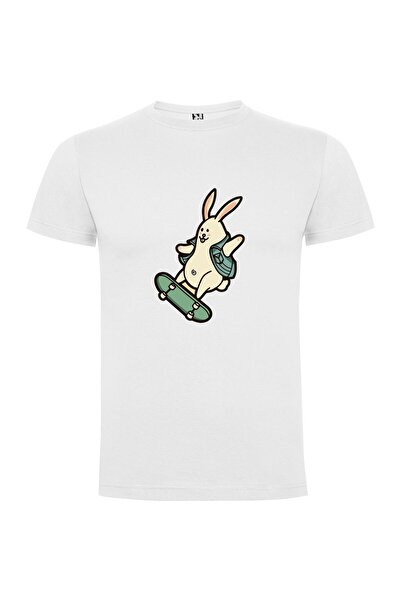iLovePrints Bunny Skater Chic Tshirt