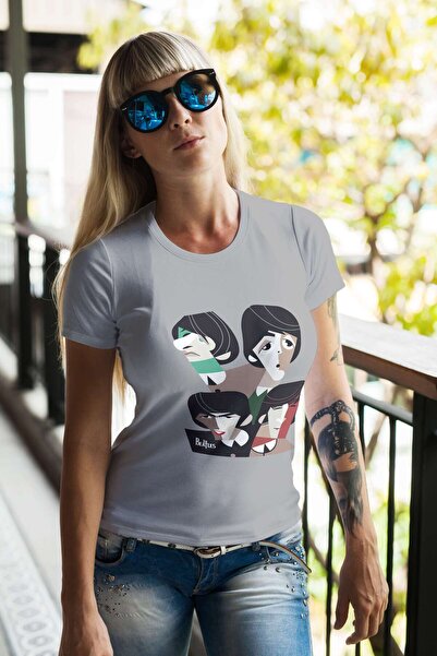 iLovePrints Abstract Portrait of The Beatles Tshirt