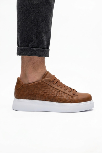 Zerenyus Zrc203 High Quality Textured Daily Men's Casual Shoes Brown
