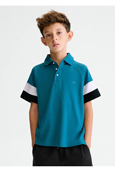 MAYORAL Boy's Polo Collar T-Shirt Emerald Green 6165
