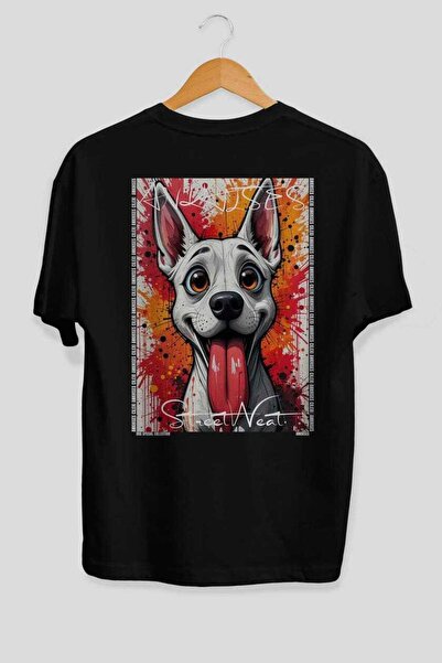 Ankhises Μπλουζάκι  "For Dog Lovers " με στάμπα 45 σκυλιών στην πλάτη, μαύρο,...