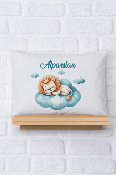 Pia Baby %100 Pamuk İsim Yazılı Erkek Bebek Yastık Kılıfı – 35x45 cm Organik ...