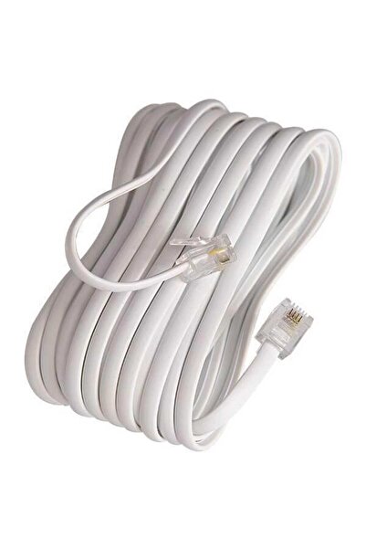 EUROLAMP Καλώδιο προέκτασης Τηλεφώνου A.T. 6P4C RJ11, Αρσενικό σε Αρσενικό, 5...
