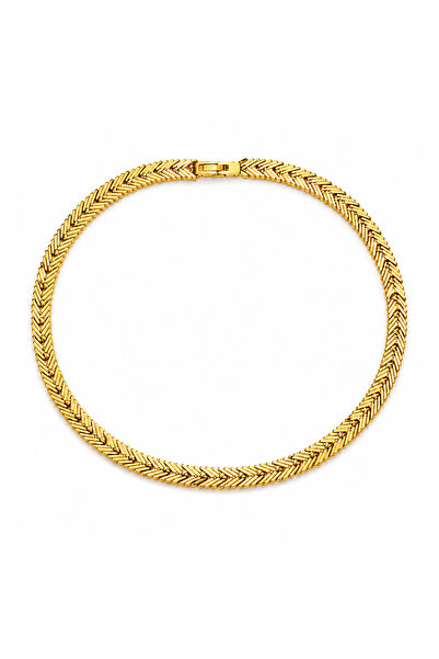 PerleJewelry Sleek Wave Gold Necklace