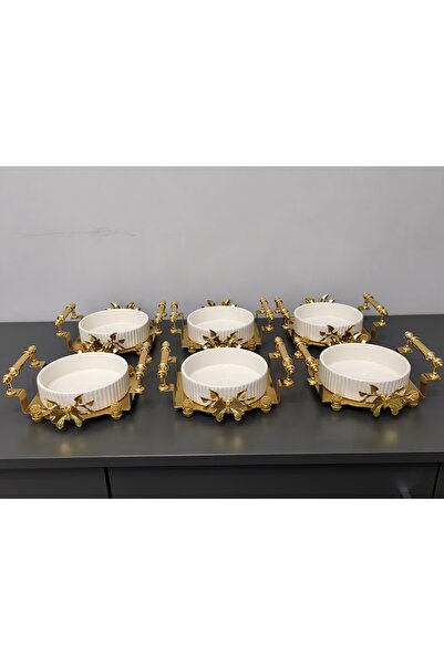 PARILTI HOME COLLECTİON 6-Piece Round Porcelain Presentation Bowl & Breakfast...