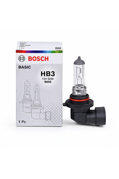 Bosch HB3 9005 12V 60W Halojen Far Ampulü Tekli Oto Ön Far Lambası