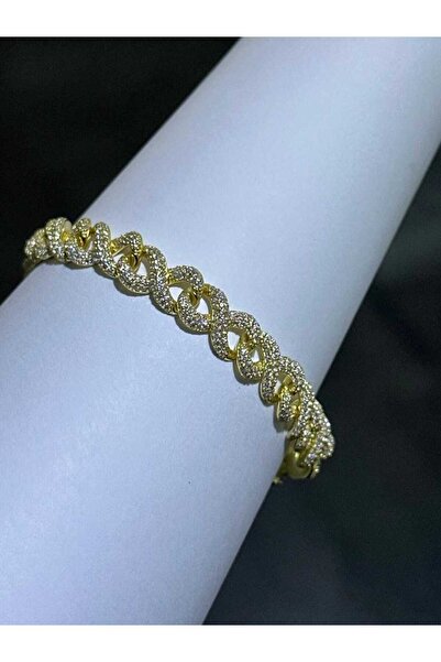 BIZZARO Brățară Premium Luxury Iced-Out , Placată cu Aur Lățime 12mm , Lungim...
