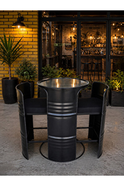 varil dekor Varil Koltuk 2li Bistro Düz Model