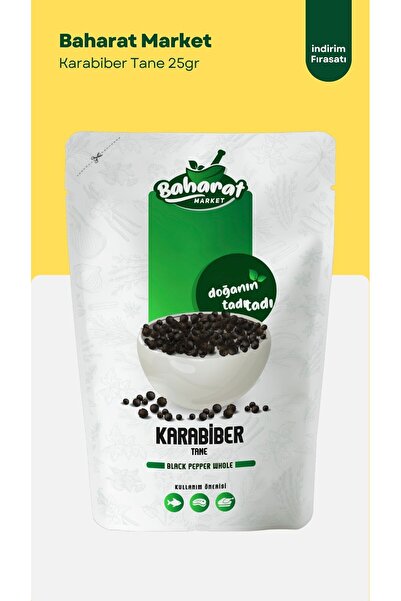 BAHARAT MARKET 25 Gr Tane Karabiber / Lüx / Elenmiş 1. Sınıf Kara Biber - Katkısız & Doğal