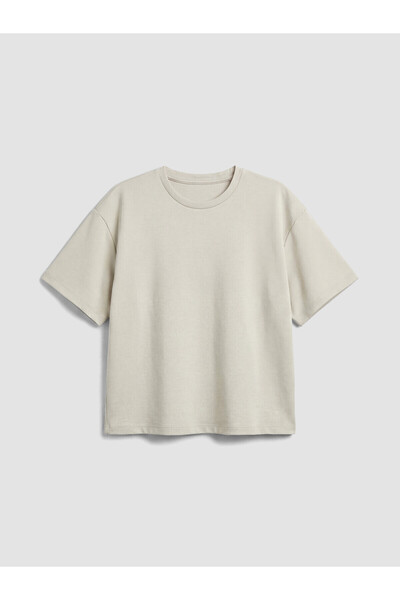 LC Waikiki Nevavm Farkıyla Oval Collar Soft Touch Women's T-Shirt