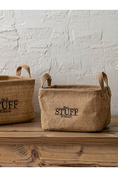 LC Waikiki Timeless Clothing & Timeless Choices Slogan Printed Jute Organizer...
