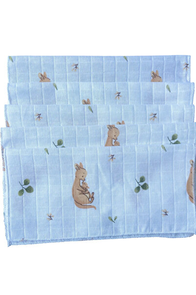 Ponchik 10-Pack Single Layer Checkered 100% Cotton 24 X 24 cm Muslin Baby Mou...