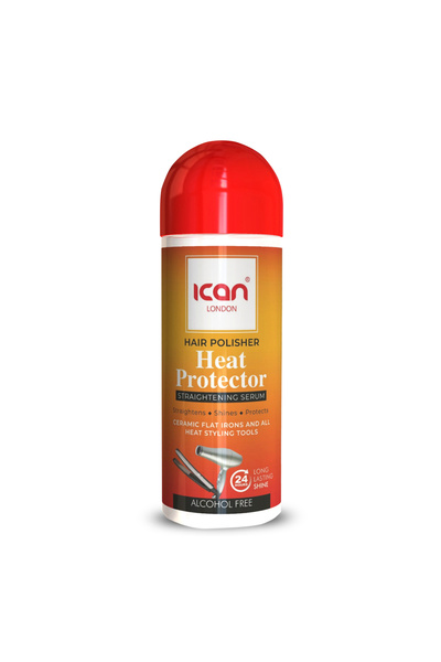 Ican London Hair Polisher Heat Protector Straightening Serum 207ml – Alcohol-...