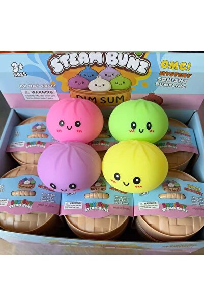ETY Set 2 Jucarie Antistres Squishy Steam Bunz 8.5 cm, Galuste Senzoriale Mul...