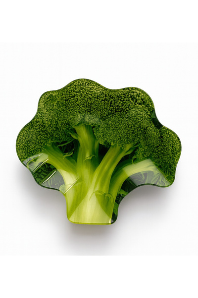 MONDEX Tavă de servire din sticlă ARIA FRESH Broccoli 15x18x1 cm Verde 1 buc.