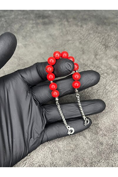 Mos Tespih Zaza Red Sallamaklı Havlit Natural Stone Prayer Beads