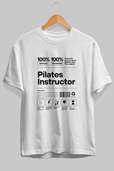 Ankhises Tricou alb cu imprimeu frontal supradimensionat pentru instructor de...