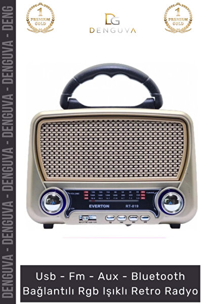 Denguva #Radyo RT819 Solar Enerjili Bluetooth Fenerli Nostalji Taşınabilir Se...