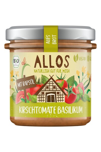 Allos Crema tartinabila cu rosii cherry si busuioc fara gluten,