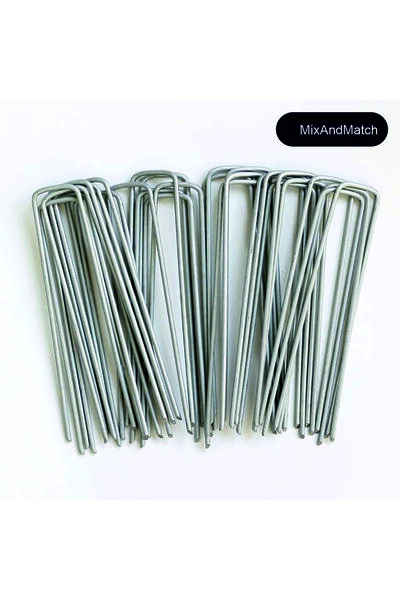 Hobby Craft . U Çadır Kazığı , Bahçe Örtüsü Sabitleme Kazığı 15 cm 50 ad 3.65...
