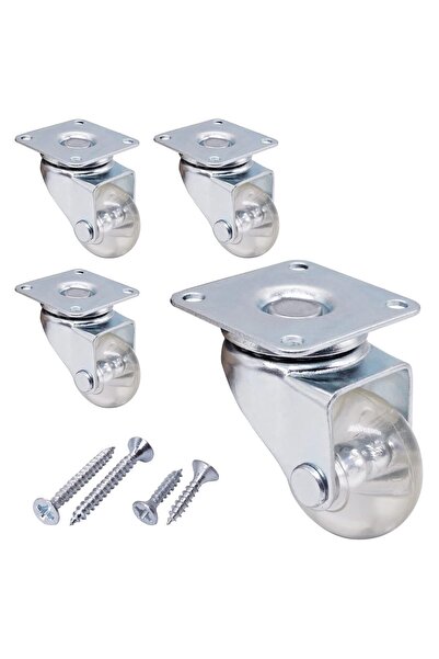 SKIRCO SKIR'CO (4 bucăți) Rotile mici pentru mobilier de 35mm, Roți pivotante...