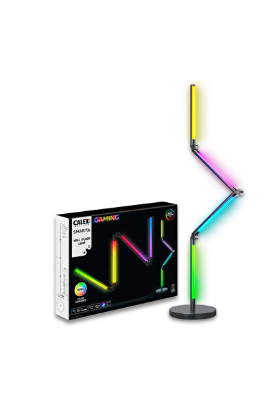 Calex Lampă de podea inteligentă RGBIC pentru gaming, 12W, 140 cm