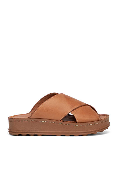 Tergan Taba Hakiki Deri Kadın Terlik - K4METR068706-L8R