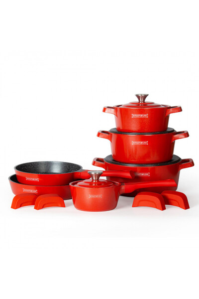 Royalty Line Set de oale din 14 piese, Linia Royalty, marmorat, Portocaliu