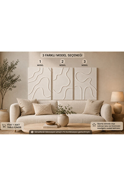shop Dekoratif El Yapımı Tablo (Tek Parça - Model Seçimli) 35x50 cm