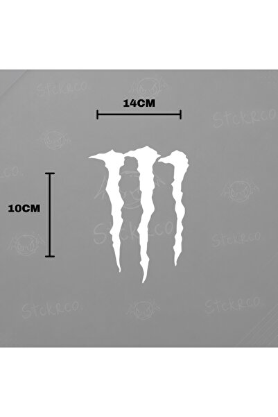 STCKRCO Motor-Araba-Kask İçin Monster Enerji Monster Pençe Sticker Etiket 2 adet