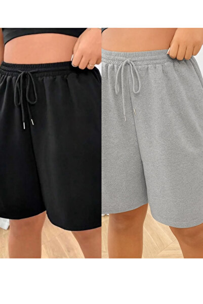 STRAVON Women's Oversize Relaxed Fit Wide Leg Shorts with Elastic Waist and S...