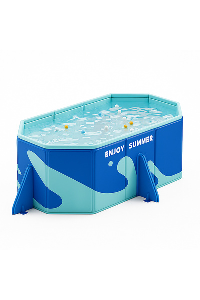 HI-FINE (ch27)Foldable Non-Inflatable Swimming Pool, 7-Layer Composite Materi...