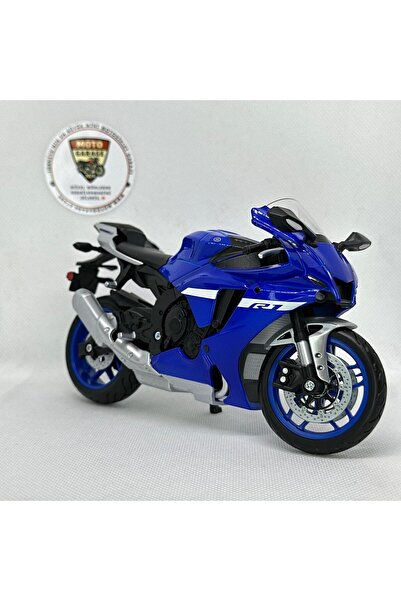 MotoGarage Yamaha YZF-R1 1:12 Ölçek Büyük Boy Diecast Model Motosiklet (Mavi)