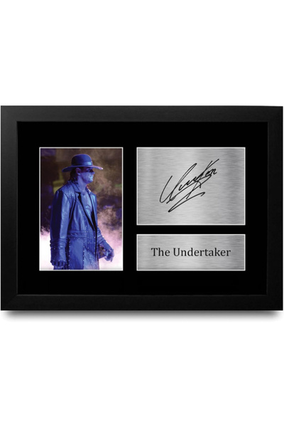 HWC Trading FR The Undertaker Gift Signed FRAMED A4 Printed Autograph WWE WWF...