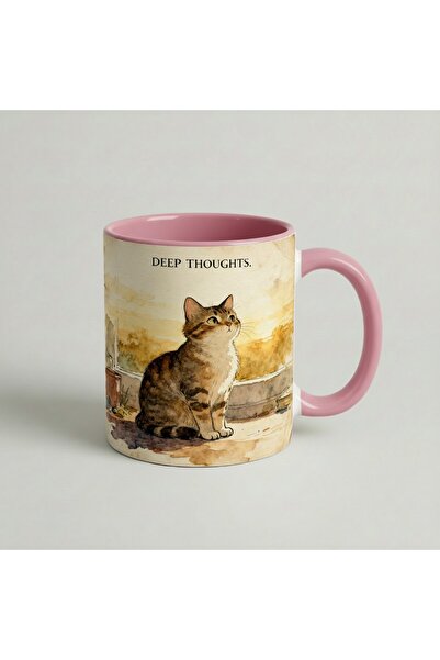 Petgifts Cana Cadou Personalizat Amuzanta Cu Mesaj Deep Thoughts - Ceramica 3...