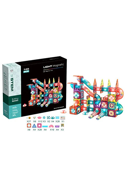 Magnetic Lİght 140 Parça Manyetik Lego Işıklı - 140 Parça Mıknatıslı Lego