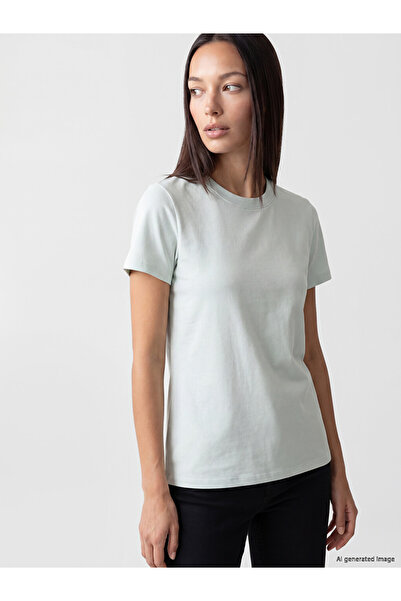 LC Waikiki Green Cotton Women's T-Shirt