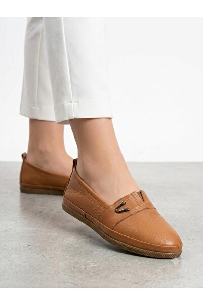 Lütfi Women's genuine leather orthopedic flat shoes