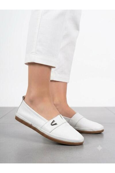 Lütfi Women's genuine leather orthopedic flat shoes