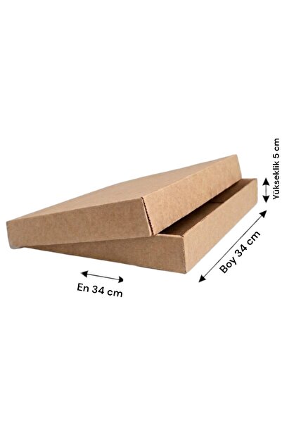 RASS 34×34×5 cm 3 Adet Tava Kutu E-Ticaret Karton Kargo Kutusu