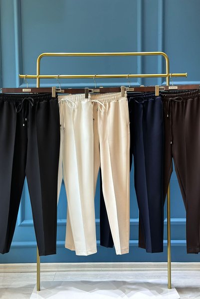 Sentez Women's Trousers with Side Pockets Stone