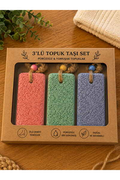 TP 3’lü Ponza Taşı Seti Topuk Çatlağı ve Ölü Deri Temizleyici
