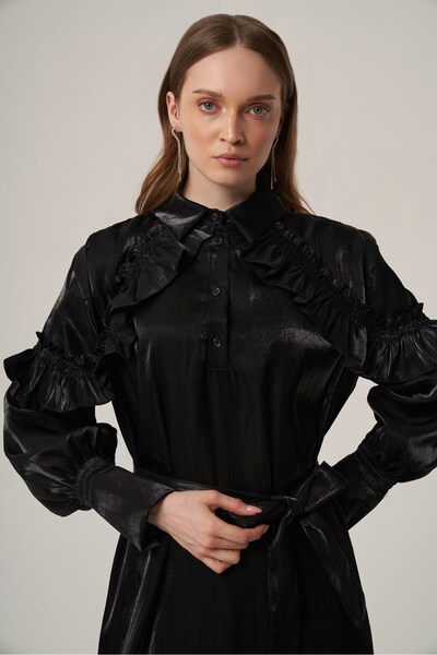 FTZ WOMEN Women's Organza Dress Black 31363