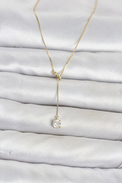 OGHAMAY Brass Gold Color Elevator Model Women's Necklace