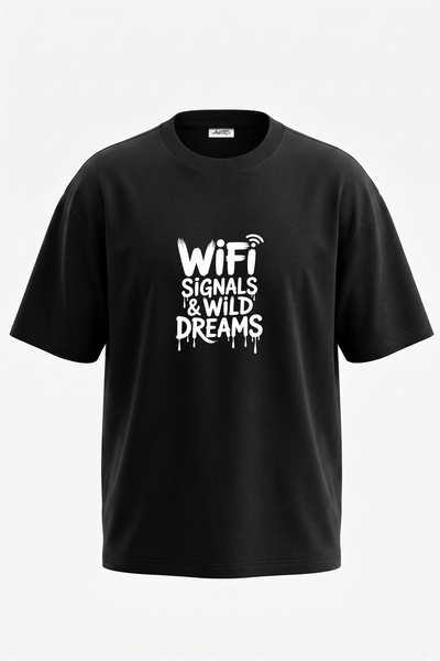 Anetos Tricou supradimensionat din bumbac negru cu imprimeu pe spate Graffiti...