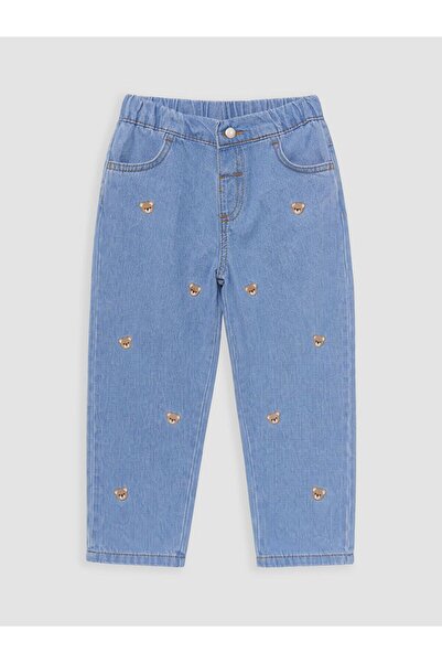 LC Waikiki LCW baby İndigo Regular Fit Erkek Bebek Nakışlı Pantolon