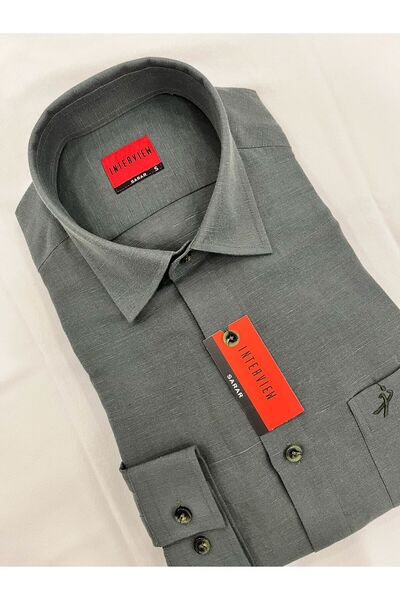 İNTERVİEW SARAR Sarar Interview Woven Fine Fabric Pocketed Relax Linen Shirt